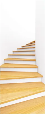 Produktbild von Wallario Poster - Wendeltreppe aus hellem Holz, Kunstdruck Größe: 50 x 125 cm