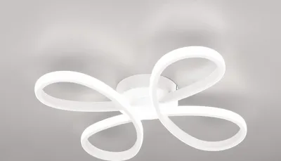 Image de Plafonnier LED FLY 22 W, 4000 K, 2600 lm, métal blanc, dimensions : 7 x 40 x 40 cm, IP20, Trio