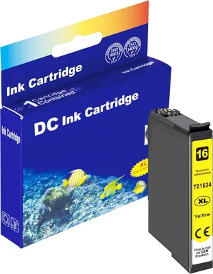 Produktbild von D&C Tintenpatrone ersetzt Epson T1634 (16XL) – Yellow, kompatibel für Epson Workforce