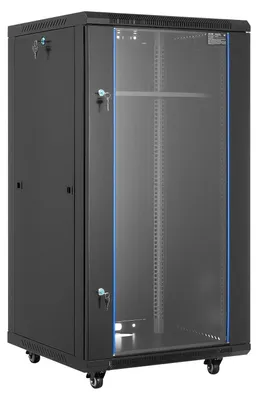 Image de Armoire réseau VEVOR 22U, profondeur 600 mm, capacité de charge max. 136 kg, boîtier rack pour serveur avec porte verrouillable en verre trempé, parois latérales, rack serveur pour équipement informatique, appareils A/V