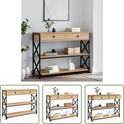 Produktbild von The Living Store Konsolentisch Sonoma-Eiche 100x28x75 cm Holzwerkstoff