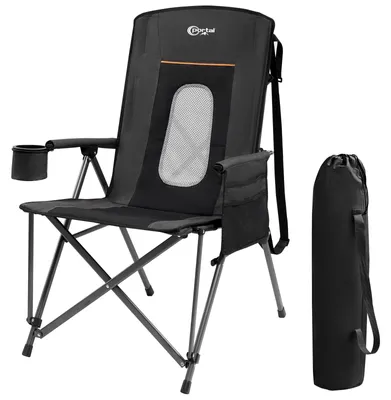 Image de Chaise de camping pliable avec dossier haut et une capacité de charge de 180 kg