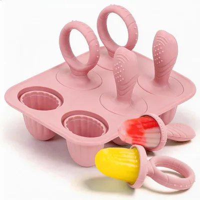 Eisformen aus Silikon, 6er-Set, BPA-frei, 100 ml, mit Deckel