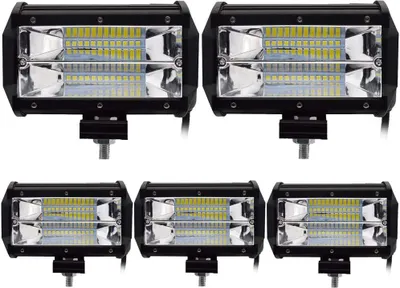 Produktbild von Greenmigo 5X 72W LED Zusatzscheinwerfer IP67 Wasserdicht Light Bar 12V 24V LED Arbeitsscheinwerfer Offroad Auto LED Scheinwerfer Arbeitslicht