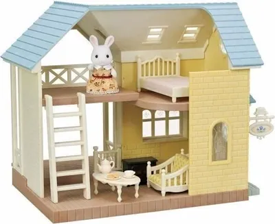 Immagine prodotto di Set da gioco Sylvanian Families Cottage au Toit Bleu, 5671, con mobili, per bambini dai 5 anni in su