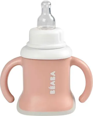 Produktbild von Beaba Tasse Evoluclip - 3-in-1 Lernentasse - altrosa; 913474