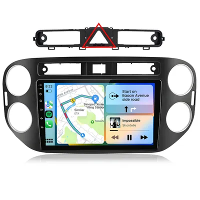 Image de Autoradio Hexinex 9 pouces pour VW Tiguan (2007-2016) Android 15, 2 Go + 32 Go, Wi-Fi, GPS, CarPlay, Android Auto, RDS