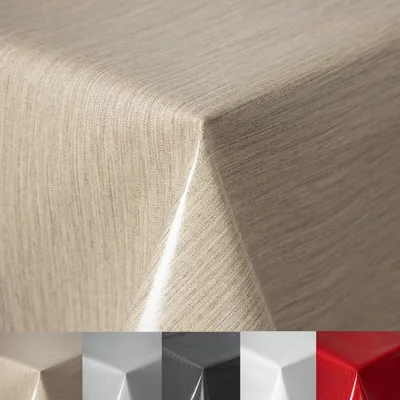Produktbild von Wachstuchtischdecke Rund Oval Eckig Tischdecke Wachs Wachstischdecke abwischbar Garten Tischtuch Beige Eckig 110x140