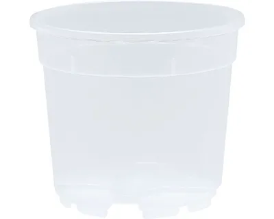 Image de Pot à orchidées Ø 19 cm blanc transparent