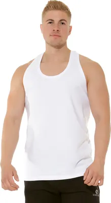 Produktbild von STARK SOUL® Muskel-Shirt, Tank Top, Baumwolle, Rundhalsausschnitt / U-Neck,  Farbe: Weiss | Grösse: M