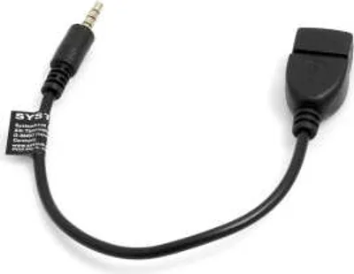 Zdjęcie produktu dla SYSTEM-S 56973323, 3.5mm, Męska, USB Typu-A, Żeńska, 0,2 m, Czarny