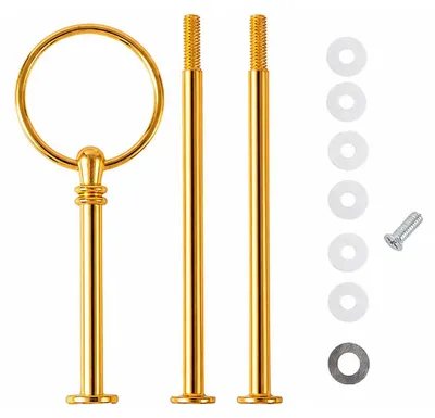 Tortenständerstangen 6er Set, Gold, 36 cm, 3 Lagen