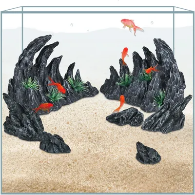 Immagine prodotto di Set di 7 decorazioni per acquario in pietra artificiale