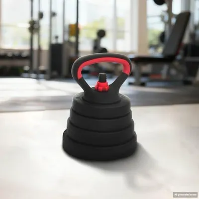 Produktbild von Verstellbares 4-in-1-Set mit Kurzhanteln, Langhantel, Kettlebell und Hantelscheiben, 30 kg, für Krafttraining, Muskelaufbau und Heimfitness