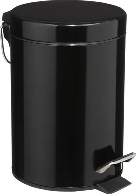 Produktbild von Treteimer aus schwarzem Metall - 3 l