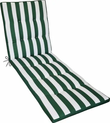 Produktbild von Herlag Liegenauflage Mia Grün-Gestreift 200x60x5cm für Gartenliegen, Easy-Drop Bänder