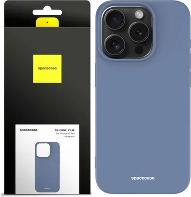 Image de Coque en silicone SPACECASE Coque en silicone pour iPhone 15 Pro Bleu