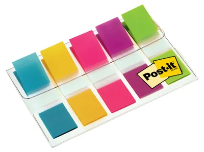 Productafbeelding van Post-it® 6835CBEU Index Mini - 11,9 x 43,2 mm, gesorteerd, etui met 5 sets van 20 stroken