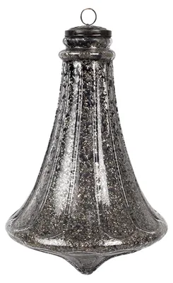 Produktbild von Clayre & Eef Weihnachtskugel Ø 17x27 cm Schwarz Glas