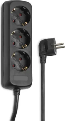 Produktbild von Hama Steckdosenleiste 3-fach, erhöhter Berührungsschutz, 5m Kabel, 45° S