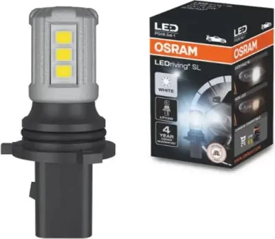 A product image showing an LED car headlight bulb and its packaging.