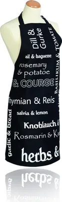 Produktbild von Schürze mit Innentasche HERBS & MORE SCHWARZ schwarz