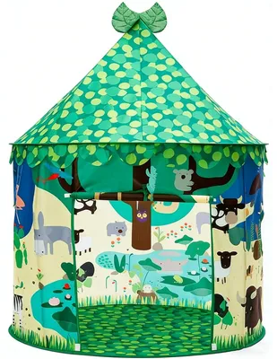 Produktbild von Kinderzelt Spielzelt Tipi - 129,5 cm hoch - 101,6 cm Durchmesser - Für drinnen und draußen
