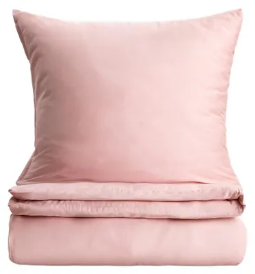 Produktbild von HOMLA AVELIA Viskose-Mischung Satin-Bettwäsche rosa 160x200 + 2*70x80 cm