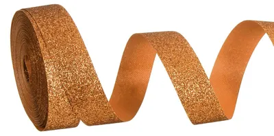 Glitter-Lintrolle 15 mm x 9 m, Polyester, braun