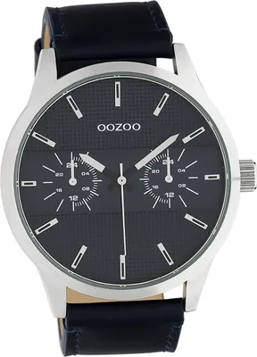 Immagine prodotto di Orologio analogico al quarzo da donna e da uomo in pelle Oozoo bracciale blu scuro Timepieces D2UOC10536