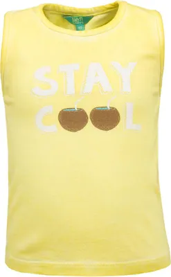 Productafbeelding van T-shirt zonder mouwen, model "Stay Cool", voor jongens, geel, merk Lief