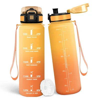 Produktbild von Trinkflasche 500 ML, BPA-frei, Auslaufsicher, Wasserflasche für Sport