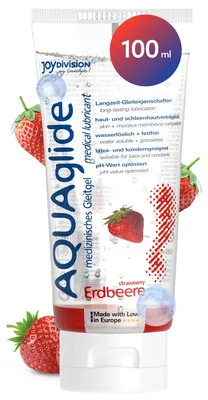 Image de Joydivision Aquaglide - Lubrifiant Fraise 100 Ml