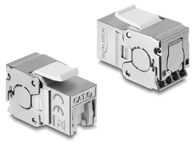 Imagen del producto de Conector modular RJ45 LSA, categoría 6A, blindado, sin necesidad de herramientas, ángulo de 90°