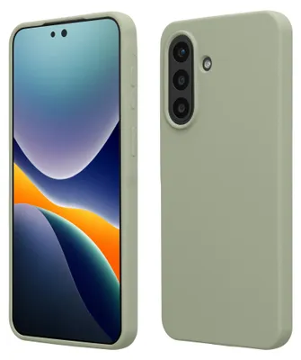 Produktbild von kwmobile Handyhülle für Samsung Galaxy A57 5G Hülle - Case Silikon - Kabelloses Laden - Schutzhülle Cover in Graugrün