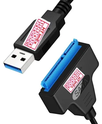 Produktbild von USB 3.0 auf zu SATA Adapter Kabel 22 Pin Für 2,5" Festplatte PC Laptop HDD SSD