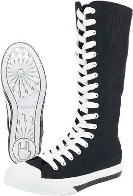 Produktbild von RED by EMP Damen schwarze Sneaker mit hohem Schaft EU40