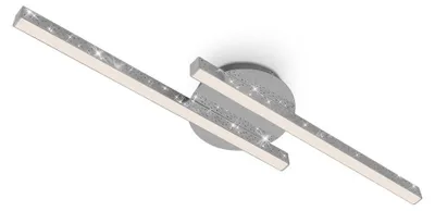 Produktbild von LED Deckenleuchte Wandleuchte Glitzerffekt 2-flammig 10,5W chrom Metall Briloner