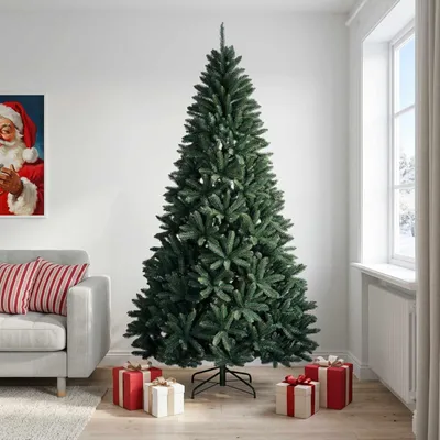 Obrázok produktu pre Umelý vianočný stromček, výška 210 cm, PVC, tmavozelený