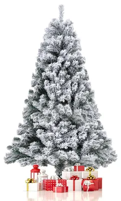Obrázek produktu pro Vánoční stromek Eikuavons, výška 180 cm, umělá jedle s efektem sněhu, 860 větví, hustá umělá jedle se stabilním kovovým stojanem