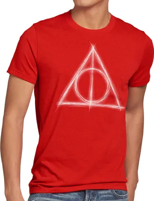 Produktbild von BaumwolleCloud Heiligtümer Herren T-Shirt BaumwolleCloud Magie Besen Deathly Hollows