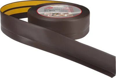 Produktbild von ProfiPVC Weichsockelleiste PVC 50x20mm 15 Meter selbstklebende Bodenleiste Knickleiste weiche Sockelleiste, Dunkelbraun