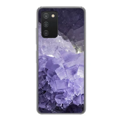 Produktbild von MuchoWow® Handyhülle Schutzhülle Hülle für Samsung galaxy a73 Naturstein - Lila - Kristalle Silikon Softcase Handy Hülle - Handyhülle