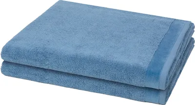 Produktbild von Möve Premium 2 X Duschtuch im Set Flauschige Handtücher aus 100% Premium-Baumwolle, Weiche Chenillebordüre für eleganten Look, Hochwertiger Kordelaufhänger für einfache Handhabung