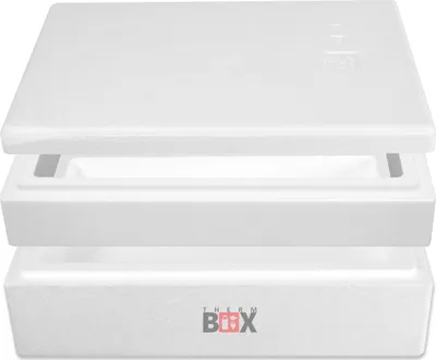 Produktbild von THERM-BOX Modularbox 25M Innen: 49x30x17cm Wand 4cm Volumen 25,8L Styroporbox mit Zusatzring Isolierbox Kühlbox Wiederverwendbar