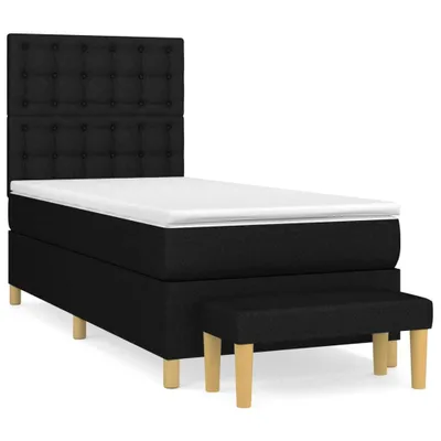 Productafbeelding van Boxspring met matras stof zwart 90x200 cm