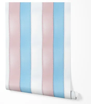 Produktbild von Vliestapete Streifen Kinderzimmer Wohnzimmer 2x2,5 Weiß-Blau-Rosa