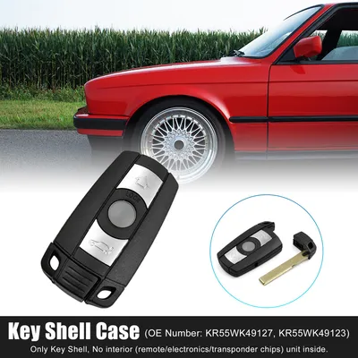 Image de Coque de clé KR55WK49127 KR55WK49123 3 Bouton Plip Télécommande avec Lame Boîte Remplacement pour BMW Série 1 3 5 6 7