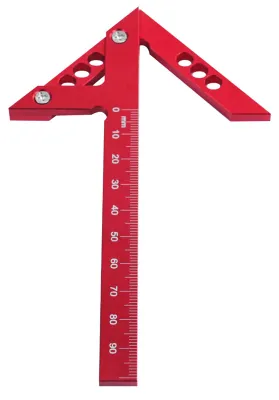 Produktbild von Mittelreißnadel, vertikale Linie, 45°-Winkelmesser, Zeichenkreis, Aluminiumlegierung, Holzbearbeitung, Messlineal, Schreinerzubehör