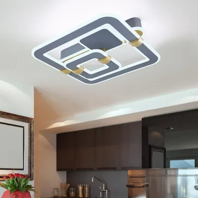 Produktbild von LED Deckenleuchte, dimmbar Fernbedienung, goldfarben, L 50cm